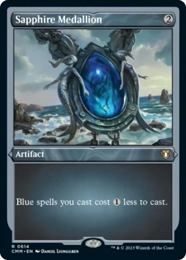 Sapphire Medallion (Foil Etched) [Commander Masters] - Magic: The Gathering - Card Brawlers | Quebec | Canada |