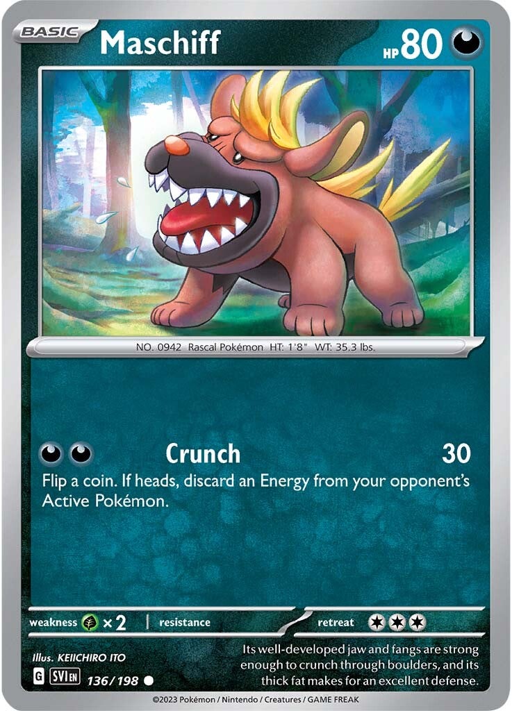 Maschiff (136/198) [Scarlet & Violet: Base Set] - Pokémon - Card Brawlers | Quebec | Canada |