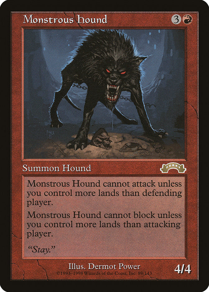 Monstrous Hound [Exodus] - Magic: The Gathering - Card Brawlers | Quebec | Canada |