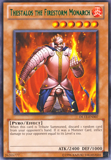 Thestalos the Firestorm Monarch (Green) [DL12-EN007] Rare - Yu-Gi-Oh! - Card Brawlers | Quebec | Canada |
