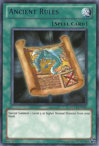 Ancient Rules (Blue) [DL13-EN016] Rare - Yu-Gi-Oh! - Card Brawlers | Quebec | Canada |