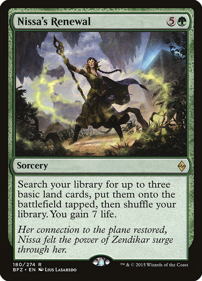 Nissa's Renewal [Battle for Zendikar] - Magic: The Gathering - Card Brawlers | Quebec | Canada |