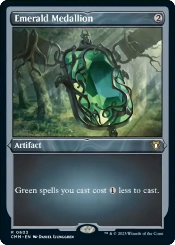 Emerald Medallion (Foil Etched) [Commander Masters] - Magic: The Gathering - Card Brawlers | Quebec | Canada |