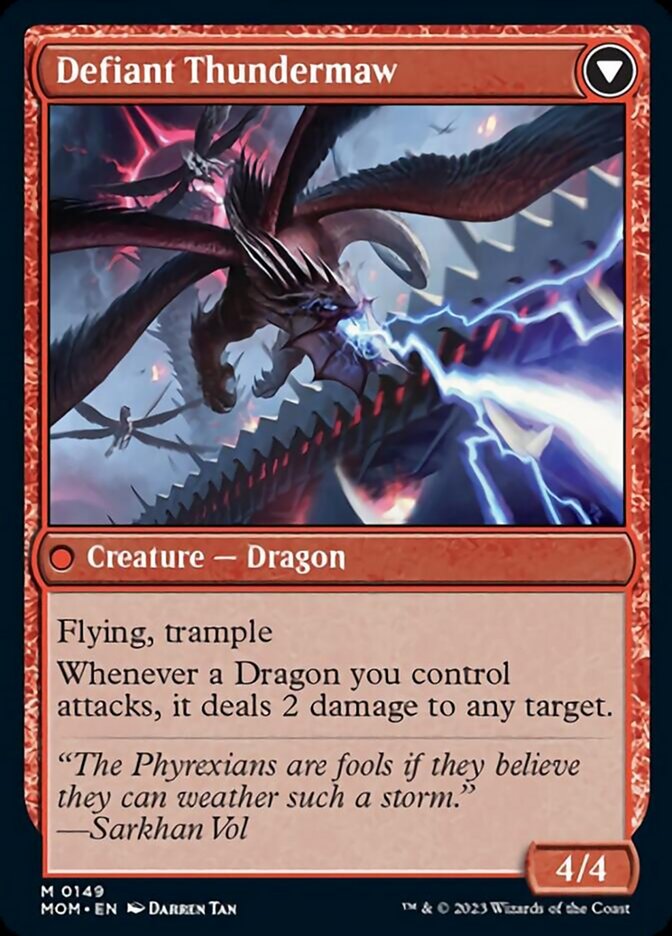 Invasion of Tarkir // Defiant Thundermaw [March of the Machine] - Magic: The Gathering - Card Brawlers | Quebec | Canada |