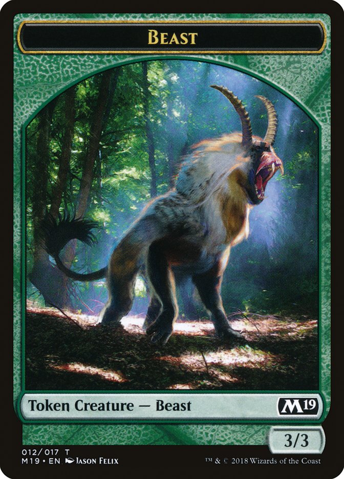Beast Token [Core Set 2019 Tokens] - Magic: The Gathering - Card Brawlers | Quebec | Canada |