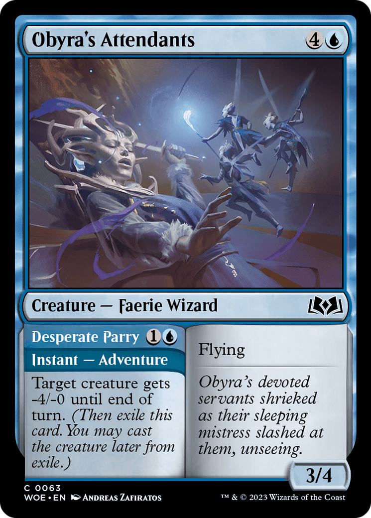 Obyra's Attendants // Desperate Parry [Wilds of Eldraine] - Magic: The Gathering - Card Brawlers | Quebec | Canada |
