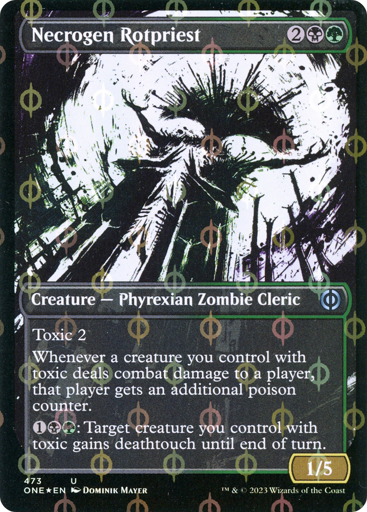Necrogen Rotpriest (Borderless Ichor Step-and-Compleat Foil) [Phyrexia: All Will Be One] - Magic: The Gathering - Card Brawlers | Quebec | Canada |