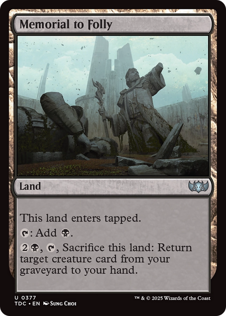 Memorial to Folly [Tarkir: Dragonstorm Commander] - Magic: The Gathering - Card Brawlers | Quebec | Canada |