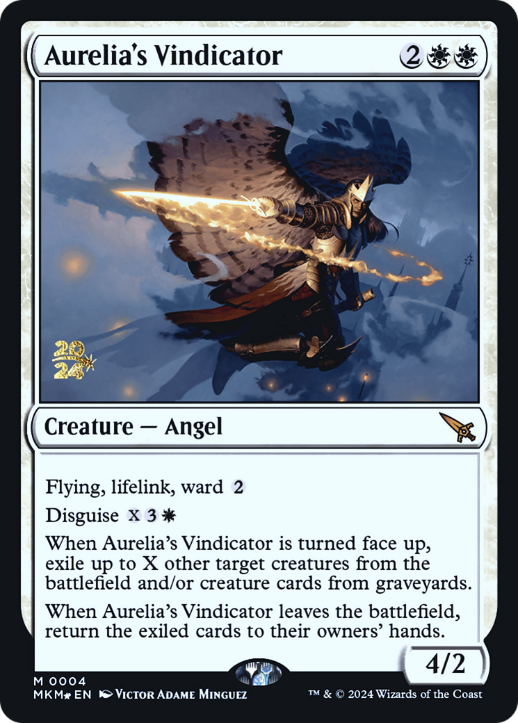 Aurelia's Vindicator [Murders at Karlov Manor Prerelease Promos] - Magic: The Gathering - Card Brawlers | Quebec | Canada |