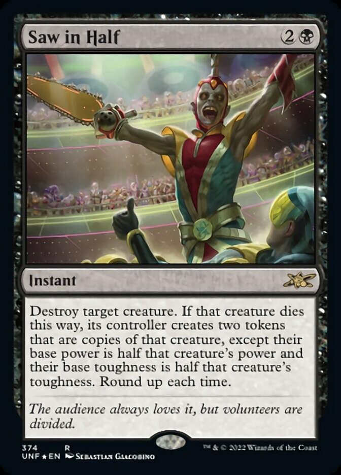 Saw in Half (Galaxy Foil) [Unfinity] - Magic: The Gathering - Card Brawlers | Quebec | Canada |
