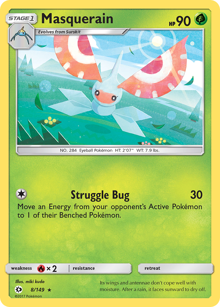 Masquerain (8/149) [Sun & Moon: Base Set] - Pokémon - Card Brawlers | Quebec | Canada |