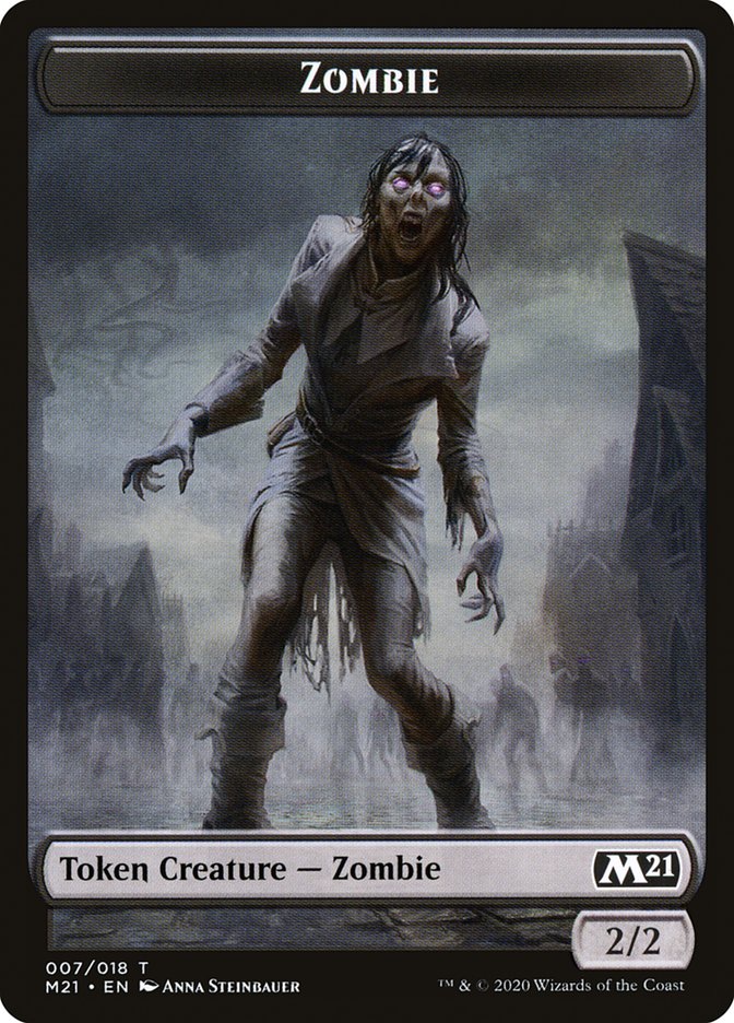 Cat (011) // Zombie Double-Sided Token [Core Set 2021 Tokens] - Magic: The Gathering - Card Brawlers | Quebec | Canada |