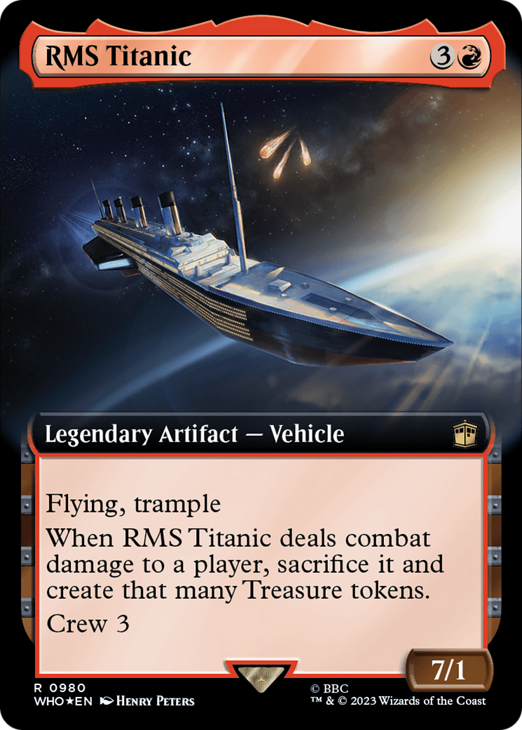 RMS Titanic (Extended Art) (Surge Foil) [Doctor Who] - Magic: The Gathering - Card Brawlers | Quebec | Canada |