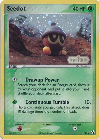 Seedot (61/92) (Stamped) [EX: Legend Maker] - Pokémon - Card Brawlers | Quebec | Canada |