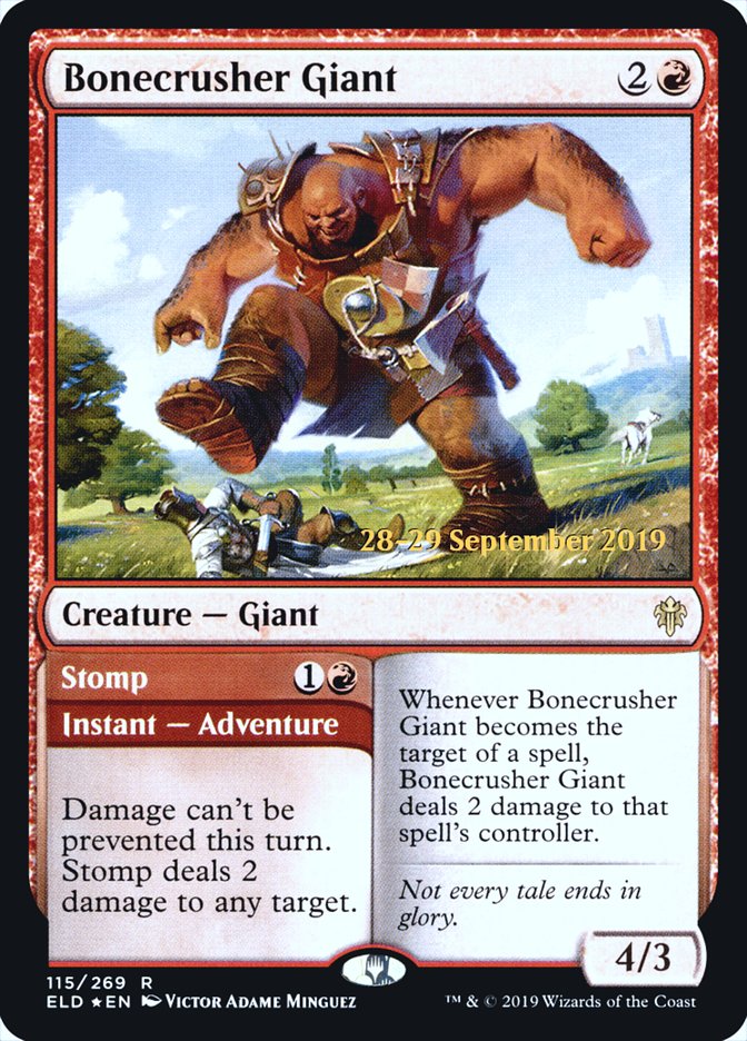 Bonecrusher Giant // Stomp [Throne of Eldraine Prerelease Promos] - Magic: The Gathering - Card Brawlers | Quebec | Canada |