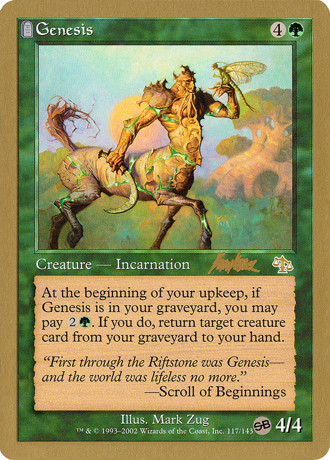Genesis (Brian Kibler) (SB) [World Championship Decks 2002] - Magic: The Gathering - Card Brawlers | Quebec | Canada |