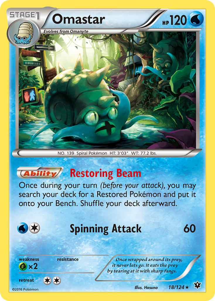 Omastar (18/124) [XY: Fates Collide] - Pokémon - Card Brawlers | Quebec | Canada |