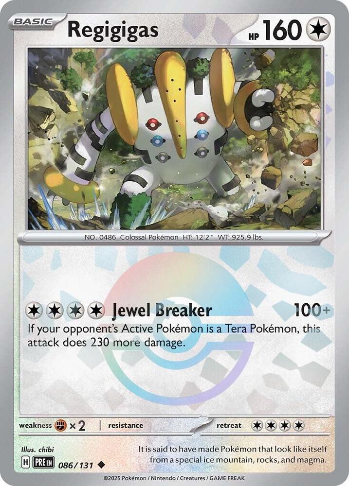 Regigigas (086/131) (Poke Ball Pattern) [Scarlet & Violet: Prismatic Evolutions] - Pokémon - Card Brawlers | Quebec | Canada |