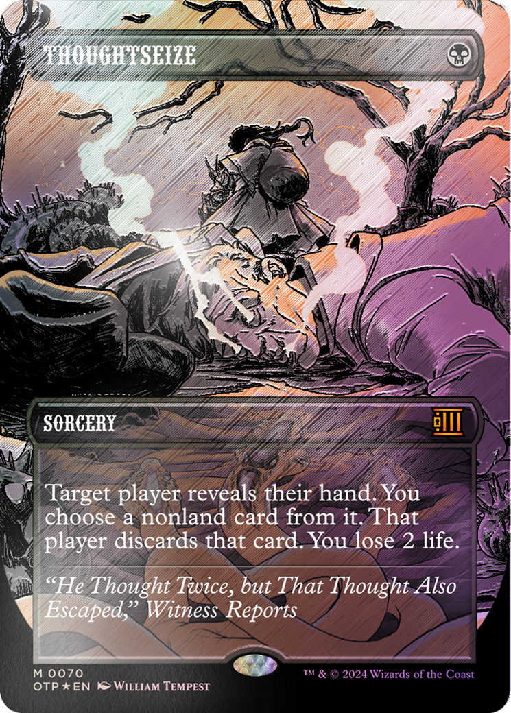 Thoughtseize (Textured Foil) [Outlaws of Thunder Junction: Breaking News] - Magic: The Gathering - Card Brawlers | Quebec | Canada |
