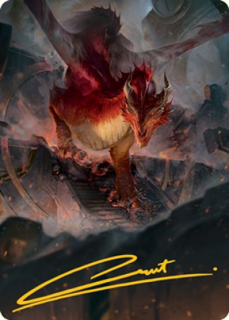 Red Dragon Art Card (Gold-Stamped Signature) [Dungeons & Dragons: Adventures in the Forgotten Realms Art Series] - Magic: The Gathering - Card Brawlers | Quebec | Canada |