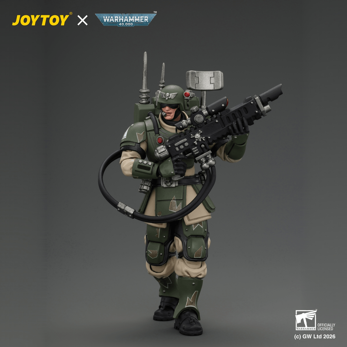 JOYTOY - Warhammer 40k - Astra Militarum - Kasrkin 3 with Hot-shot Lasgun and Vox-caster - (PREORDER) October 30, 2026