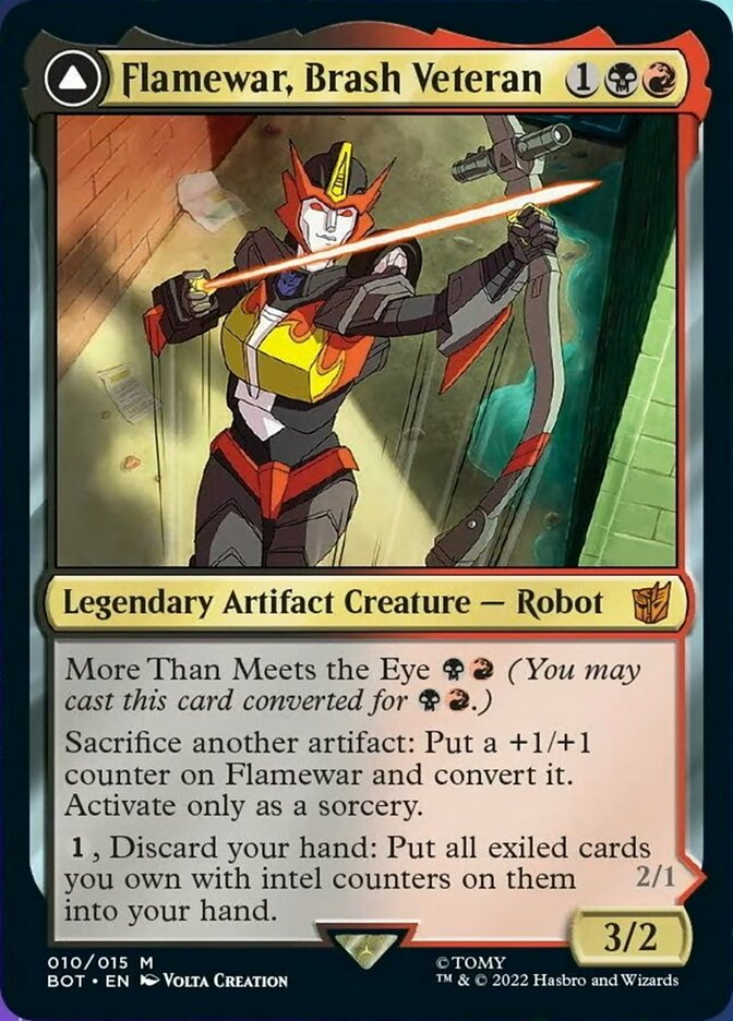 Flamewar, Brash Veteran // Flamewar, Streetwise Operative [Transformers] - Magic: The Gathering - Card Brawlers | Quebec | Canada |