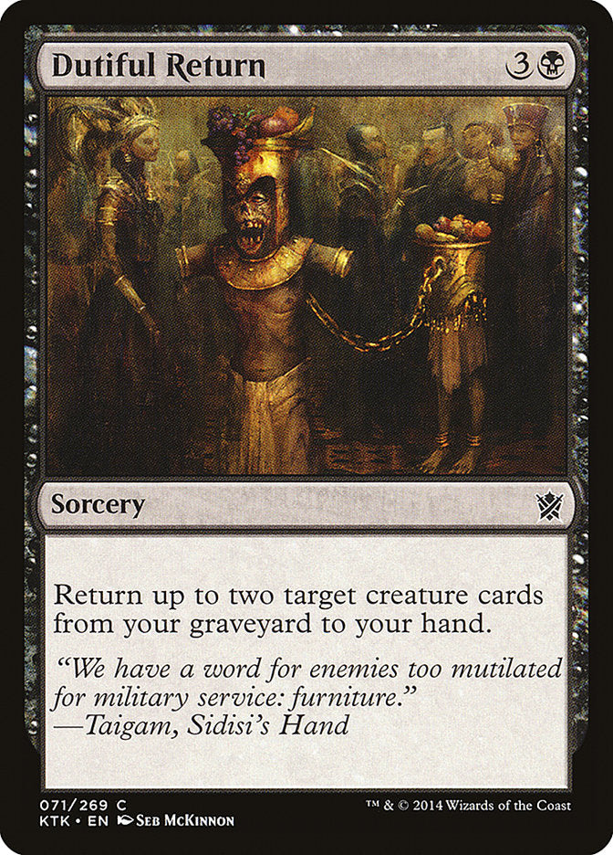 Dutiful Return [Khans of Tarkir] - Magic: The Gathering - Card Brawlers | Quebec | Canada |