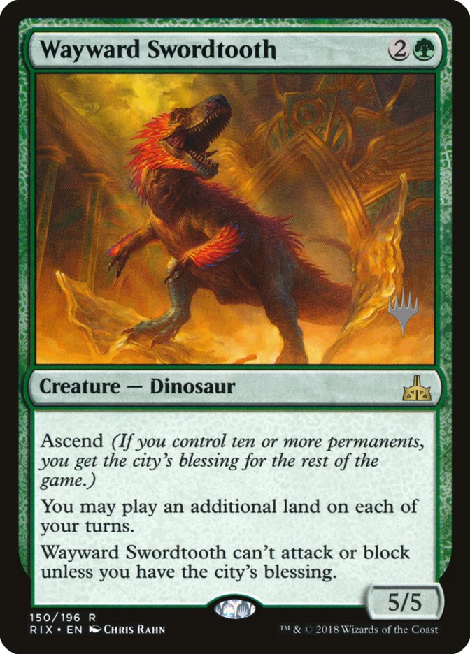 Wayward Swordtooth (Promo Pack) [Rivals of Ixalan Promos] - Magic: The Gathering - Card Brawlers | Quebec | Canada |