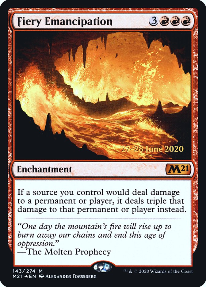 Fiery Emancipation [Core Set 2021 Prerelease Promos] - Magic: The Gathering - Card Brawlers | Quebec | Canada |