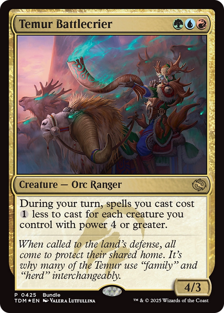 Temur Battlecrier (Bundle) [Tarkir: Dragonstorm Promos] - Magic: The Gathering - Card Brawlers | Quebec | Canada |