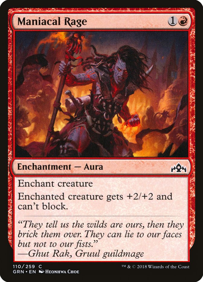 Maniacal Rage [Guilds of Ravnica] - Magic: The Gathering - Card Brawlers | Quebec | Canada |