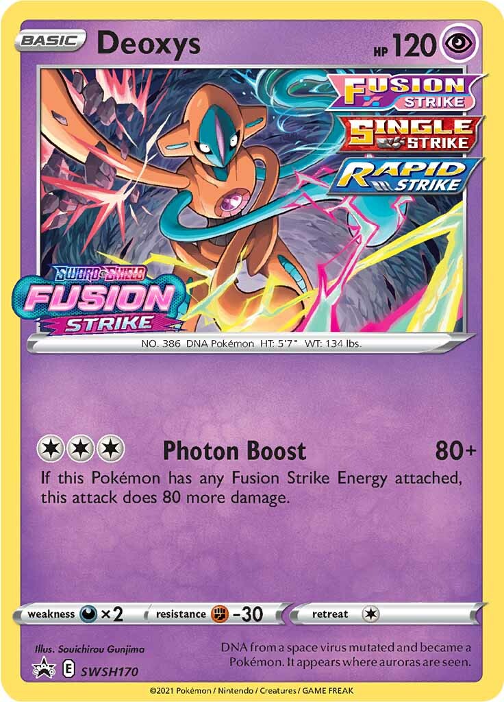 Deoxys (SWSH170) (Prerelease Promo) [Sword & Shield: Black Star Promos] - Pokémon - Card Brawlers | Quebec | Canada |