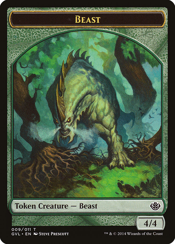Beast Token (009/011) (Garruk vs. Liliana) [Duel Decks Anthology Tokens] - Magic: The Gathering - Card Brawlers | Quebec | Canada |