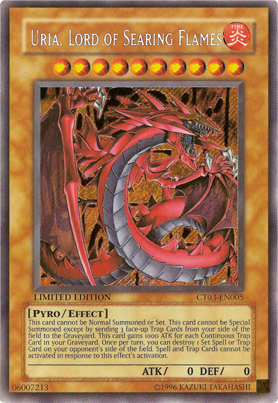 Uria, Lord of Searing Flames [CT03-EN005] Secret Rare - Yu-Gi-Oh! - Card Brawlers | Quebec | Canada |