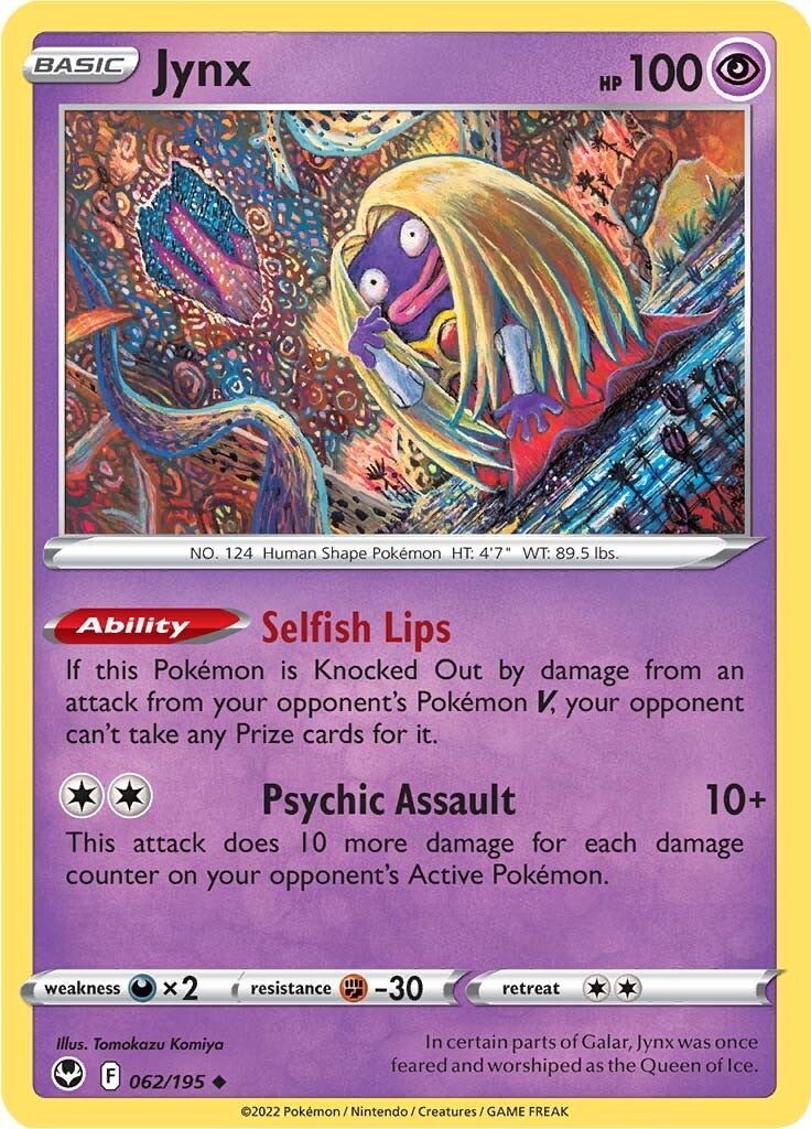 Jynx (062/195) [Sword & Shield: Silver Tempest] - Pokémon - Card Brawlers | Quebec | Canada |