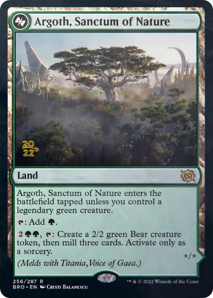 Argoth, Sanctum of Nature [The Brothers' War Prerelease Promos] - Magic: The Gathering - Card Brawlers | Quebec | Canada |