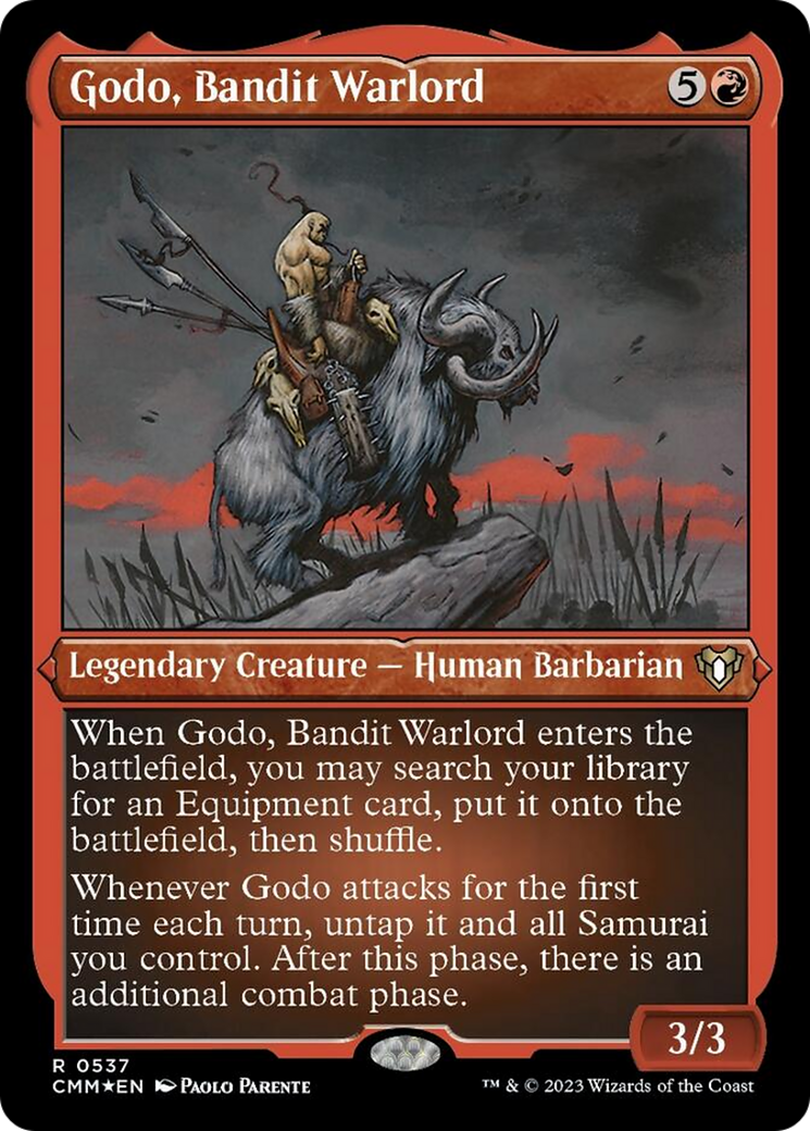 Godo, Bandit Warlord (Foil Etched) [Commander Masters] - Magic: The Gathering - Card Brawlers | Quebec | Canada |