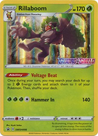 Rillaboom (SWSH006) (Prerelease Promo) [Sword & Shield: Black Star Promos] - Pokémon - Card Brawlers | Quebec | Canada |