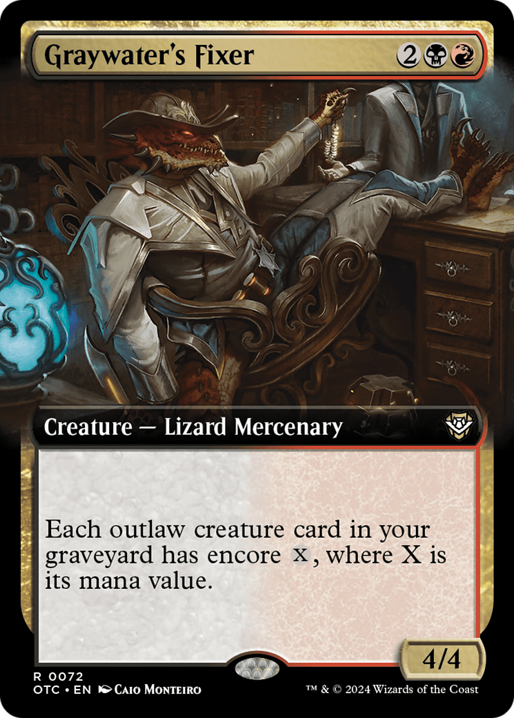 Graywater's Fixer (Extended Art) [Outlaws of Thunder Junction Commander] - Magic: The Gathering - Card Brawlers | Quebec | Canada |