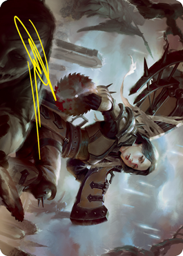 Sawblade Slinger Art Card (Gold-Stamped Signature) [Innistrad: Crimson Vow Art Series] - Magic: The Gathering - Card Brawlers | Quebec | Canada |