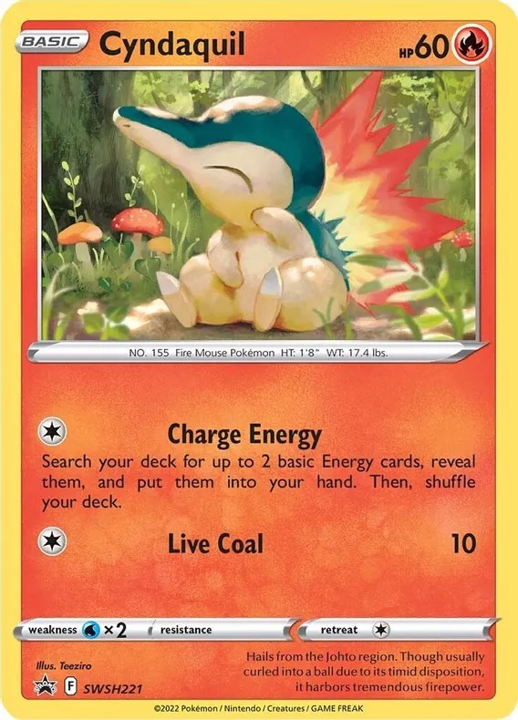 Cyndaquil (SWSH221) (Cosmos Holo) [Sword & Shield: Black Star Promos] - Pokémon - Card Brawlers | Quebec | Canada |