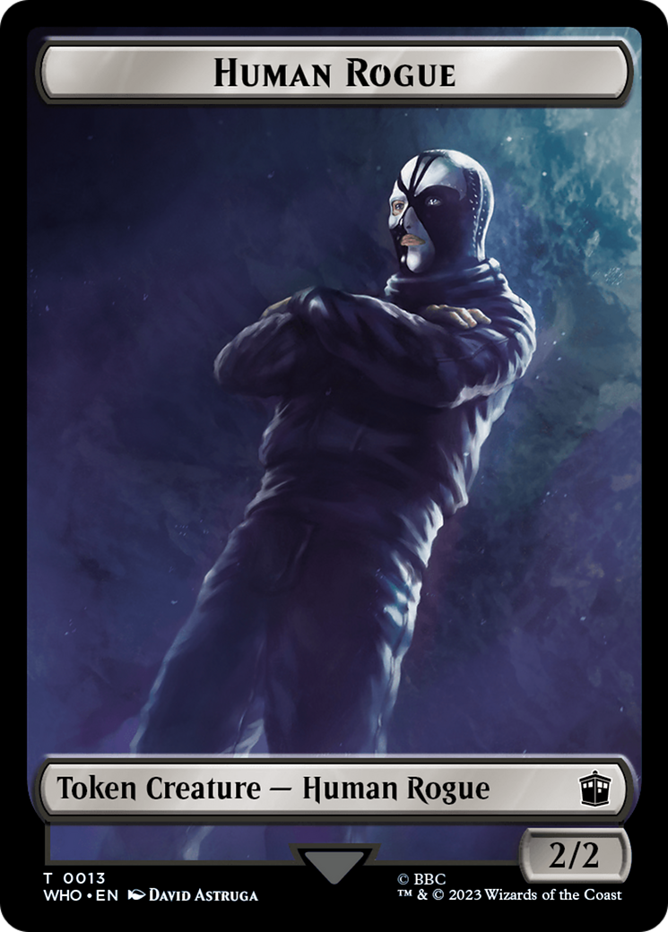 Human Rogue // Beast Double-Sided Token [Doctor Who Tokens] - Magic: The Gathering - Card Brawlers | Quebec | Canada |