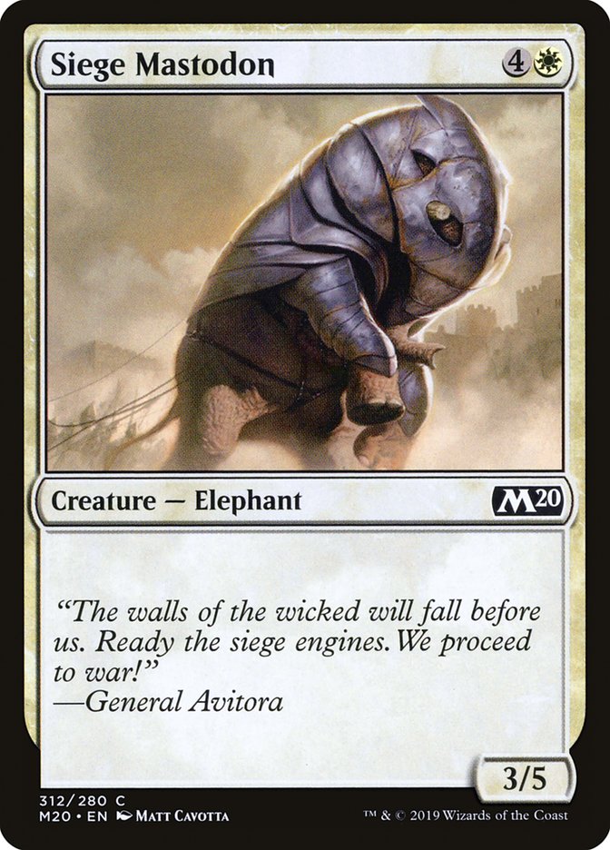 Siege Mastodon [Core Set 2020] - Magic: The Gathering - Card Brawlers | Quebec | Canada |