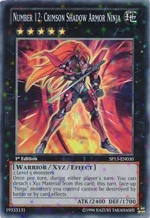 Number 12: Crimson Shadow Armor Ninja [SP13-EN030] Starfoil Rare - Yu-Gi-Oh! - Card Brawlers | Quebec | Canada |