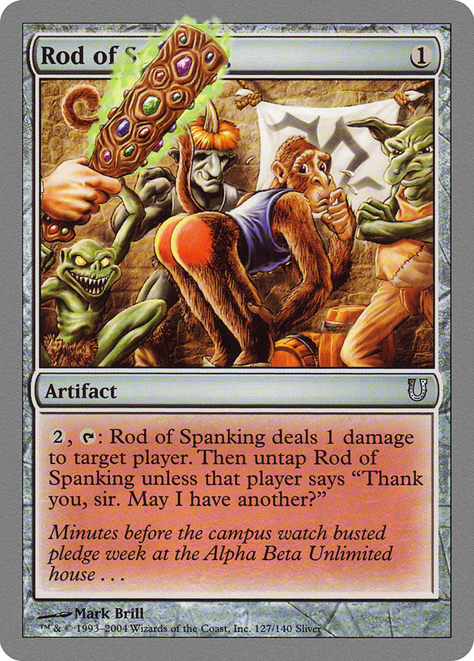Rod of Spanking [Unhinged] - Magic: The Gathering - Card Brawlers | Quebec | Canada |