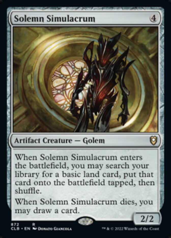 Solemn Simulacrum [Commander Legends: Battle for Baldur's Gate] - Magic: The Gathering - Card Brawlers | Quebec | Canada |
