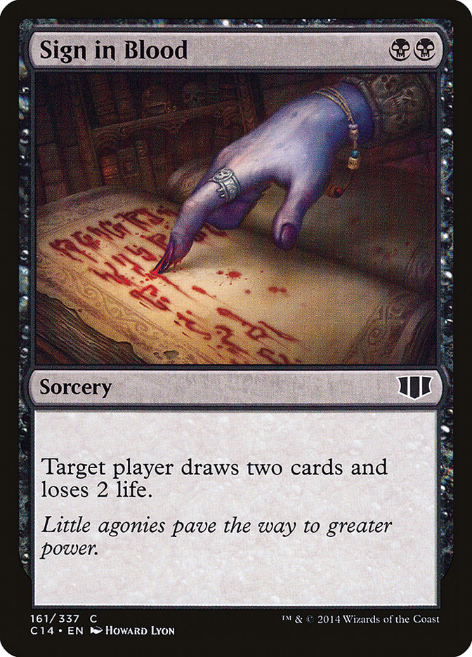 Sign in Blood [Commander 2014] - Magic: The Gathering - Card Brawlers | Quebec | Canada |