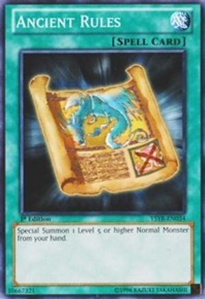 Ancient Rules [YSYR-EN034] Common - Yu-Gi-Oh! - Card Brawlers | Quebec | Canada |