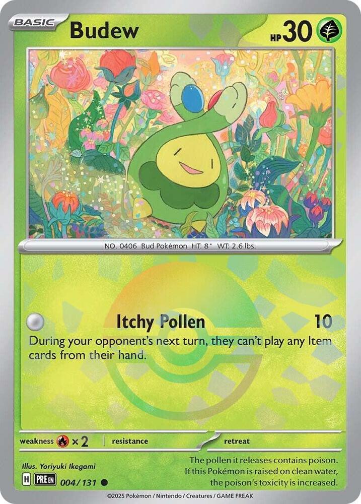 Budew (004/131) (Poke Ball Pattern) [Scarlet & Violet: Prismatic Evolutions] - Pokémon - Card Brawlers | Quebec | Canada |