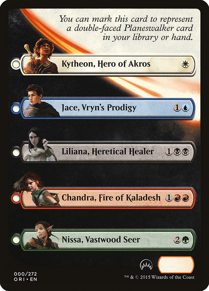 Magic Origins Checklist [Magic Origins Tokens] - Magic: The Gathering - Card Brawlers | Quebec | Canada |